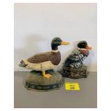 2 CAST IRON DUCK DOOR STOPS