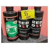(3) SHOTSHELL POWDER...1/2, 2/3, 2/3