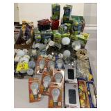 LARGE GROUP OF LIGHTBULBS OF ALL KINDS