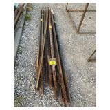 (10) APPROX 78' LONG METAL T-POSTS