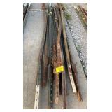 (10) APPROX 78' LONG METAL T-POSTS