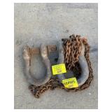 2 HEAVY DUTY CLEVICES W/ CHAIN