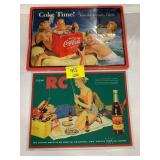 COKE & RC COLA METAL NOVELTY SIGNS