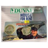 DUVAL METAL STREET SIGN, WHITE CAP NOVELTY METAL