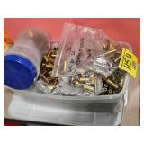 (1) TOTE OF BRASS CASINGS...MOSTLY 38