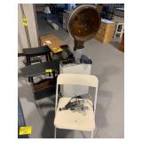 METAL FOLDING CHAIR, HAIR DRYER, STOOL, MAGAZINE
