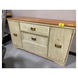 5FT LONG BRASS-HANDLED BUFFET CABINET