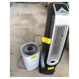 LASKO TOWER FAN, MAXLITE DESKTOP AIR FILTER/FAN