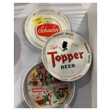 3 METAL BEER TRAYS - TOPPER, KNICKERBOCKER,