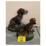 2 CAST IRON DOG DOOR STOPS