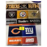 GROUP OF NOVLETY METAL FOOTBALL SIGNS