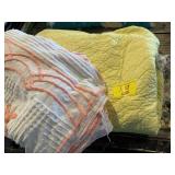CHENILLE, MACHINE STITCHED YELLOW QUIL