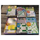 6 STACKS OF PUZZLE BOOKS