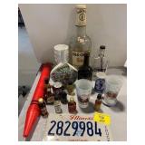 IL METAL LICENSE PLATE, BARWARE COLLECTIBLES OF