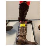 SZ7.5M LADIES COWGIRL BOOTS W/ SNAKE SKIN &