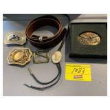 WESTERN THEMED BELT BUCKLES & BOLO TIE