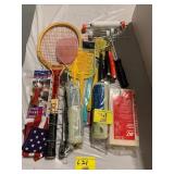 PAINTING SUPPLIES, RACKET, PEZ, FLY SWATTERS,