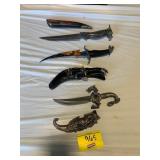 ROW OF KNIVES OF ALL KINDS