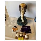 COBRA FIGURE, CROWN ROYAL BAGS, DAFFY DUCK SPOON