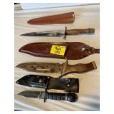 ROW OF KNIVES OF ALL KINDS
