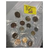 GROUP OF FOREIGN COINS & TOKENS OF ALL KINDS
