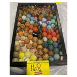 SHOWCASE W/ COLORFUL SHOOTER MARBLE COLLECTION -