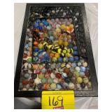 SHOWCASE W/ COLORFUL MARBLE COLLECTION - SOME