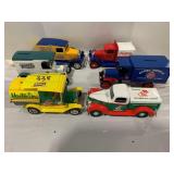 GROUP OF DIECAST ADVERTISING TRUCK BANKS OF ALL