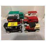 GROUP OF DIECAST ADVERTISING TRUCK BANKS OF ALL