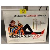 VINTAGE VIRGINIA SLIMS METAL CIGARETTE SIGN