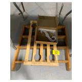 WOODEN RACKS, METAL BRACKETS