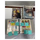 2 BINDER OF MAGAZINE ADVERTISING CUTOUTS