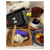 UNDER ARMOUR LUNCHBAG, BASKETS, METAL TRASHCAN,