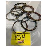 8 ASIAN CLOISONNE BANGLES