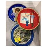 3 METAL BEER TRAYS - 3 PABST