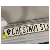 CHESTNUT ST METAL STREET SIGN