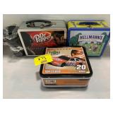 3 METAL LUNCHBOXES & 1 THERMOS