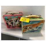 2 VINTAGE METAL LUNCHBOXES W/ NO THERMOS