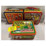 3 METAL LUNCHBOXES W/ NO THERMOS