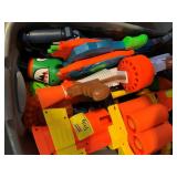 TOTE OF NERF GUNS & KIDS TOYS