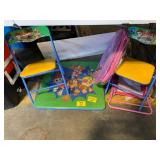 KIDS TABLE & CHAIRS, MINNIE MOUSE FOLDING CHAIR