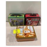 3 METAL LUNCHBOXES W/ NO THERMOS
