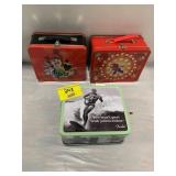 3 METAL LUNCHBOXES W/ NO THERMOS