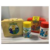 2 SESAME STREET LUNCHBOXES W/ THERMOS