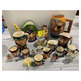 GROUP OF TOBY JUGS OF ALL KINDS - SOME MARKED BUT