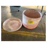 COMMANCHE POTTERY TEXAS PLANTER W/ TRAY