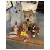 GROUP OF CAT & DOG FIGURINES
