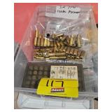 (1) TOTE OF BRASS CASINGS...MOSTLY 10MM