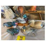 GROUP OF DUCK FIGURINES OF ALL KINDS