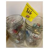2 JARS OF GAMING DICE